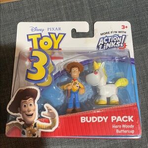 Disney Pixar Toy Story Buddy Pack HERO SHERIFF WOODY BUTTERCUP Action Figures🔥